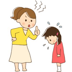 怒鳴る母と怒鳴られる子