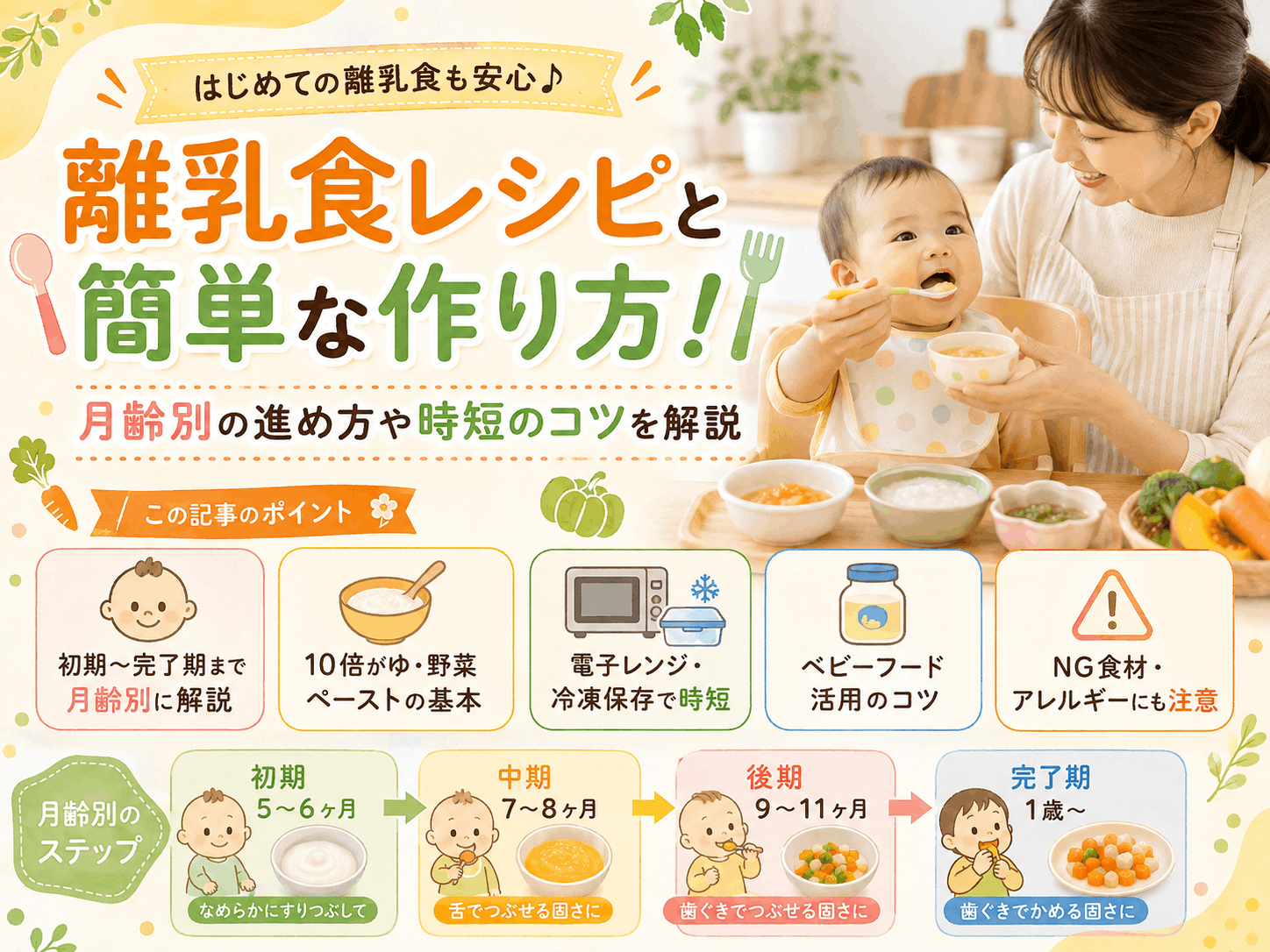 離乳食レシピと簡単な作り方